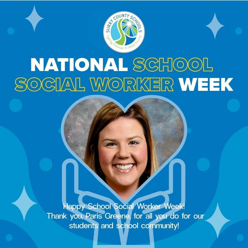 💙 Happy School Social Worker Week! 💙 Thank you, Paris Greene, for all you do for our students and school community!