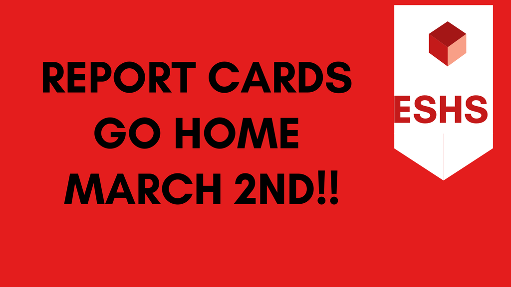 Report Cards go home March 2nd!!