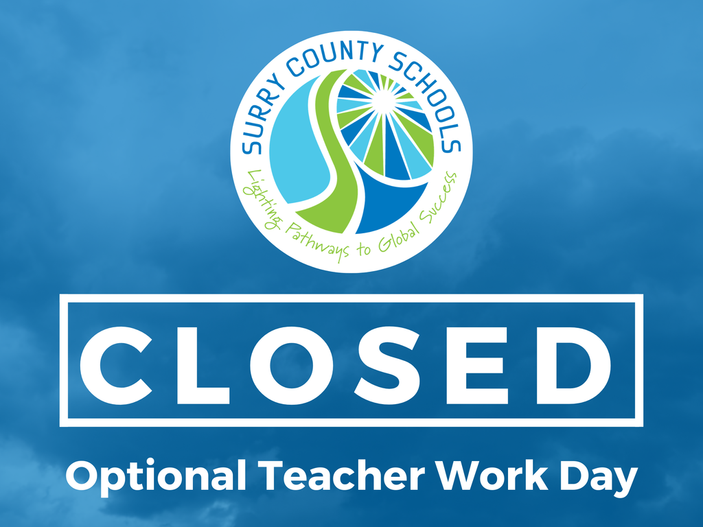 closed for students, optional for staff graphic