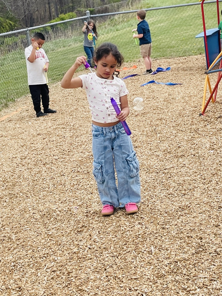 kid hunting Easter eggs