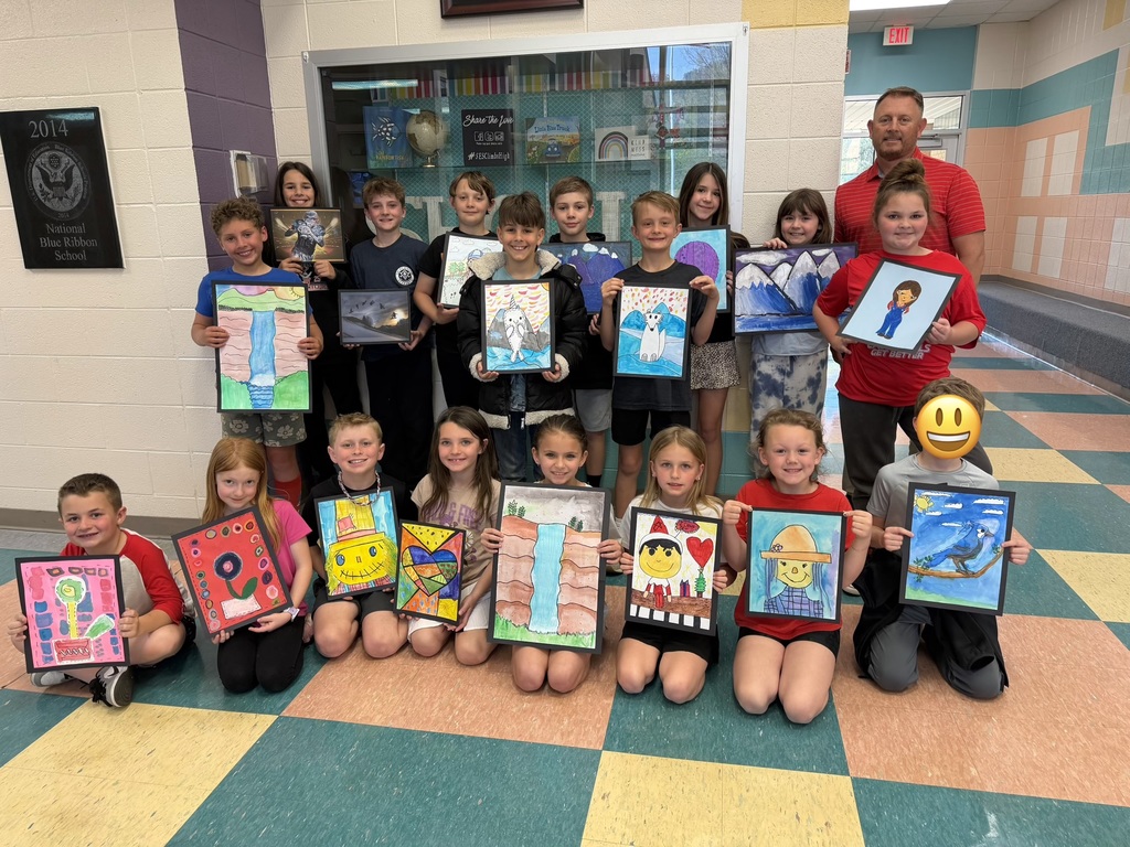 Superintendent's Art Show winners from Shoals Elementary
