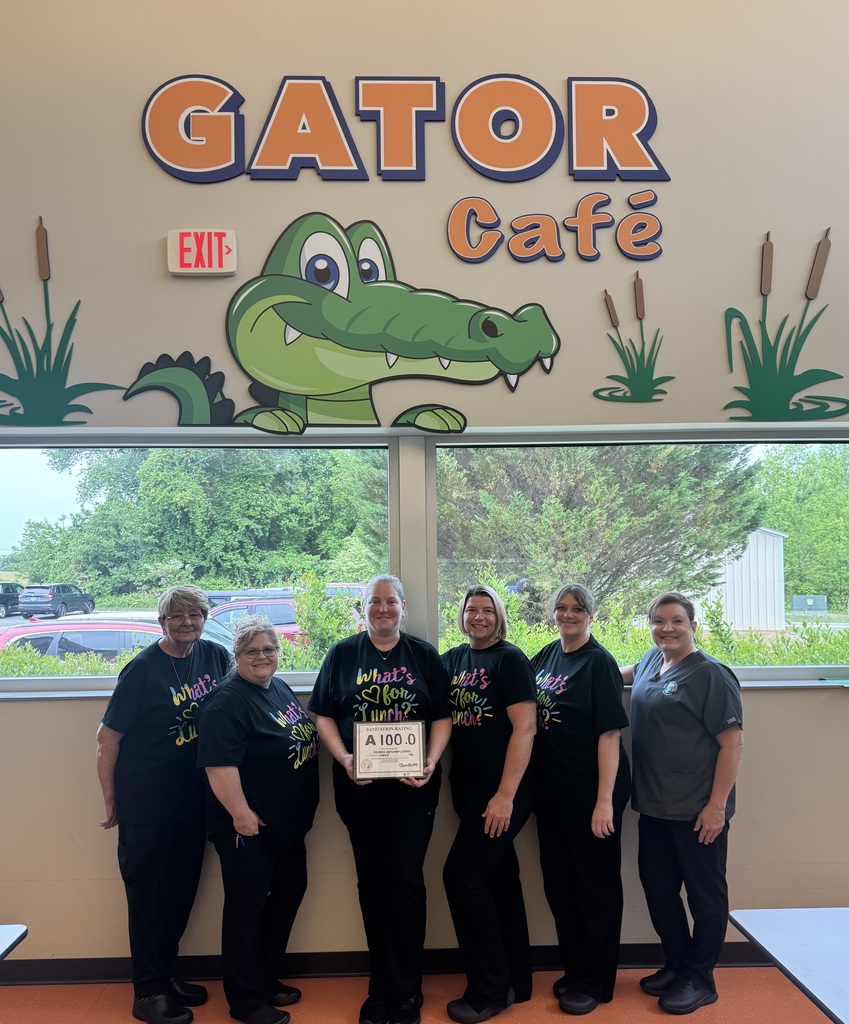 Congratulations to our cafeteria staff on earning a 100% sanitation rating! Thank you for your hard work and commitment to keeping our students safe and healthy.