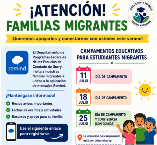 federal program for migrant families flyer