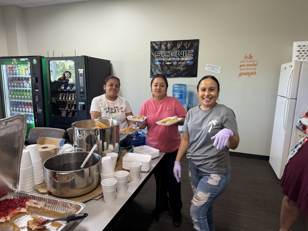 Today, our staff enjoyed delicious handmade tamales from some of our wonderful students and families during Teacher Appreciation Week!  A special thank you to:  Yareni Zarco and Lezlye Arreola-Zarco Joanna Zarco and Kaeyla Zarco Yadira Zarco and Ximena Martinez  We truly appreciate your kindness, generosity, and support of our teachers and staff!