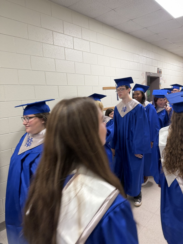 high school seniors during their senior walk