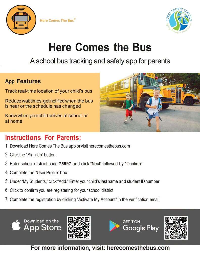 Here Comes the Bus Flyer - Spanish