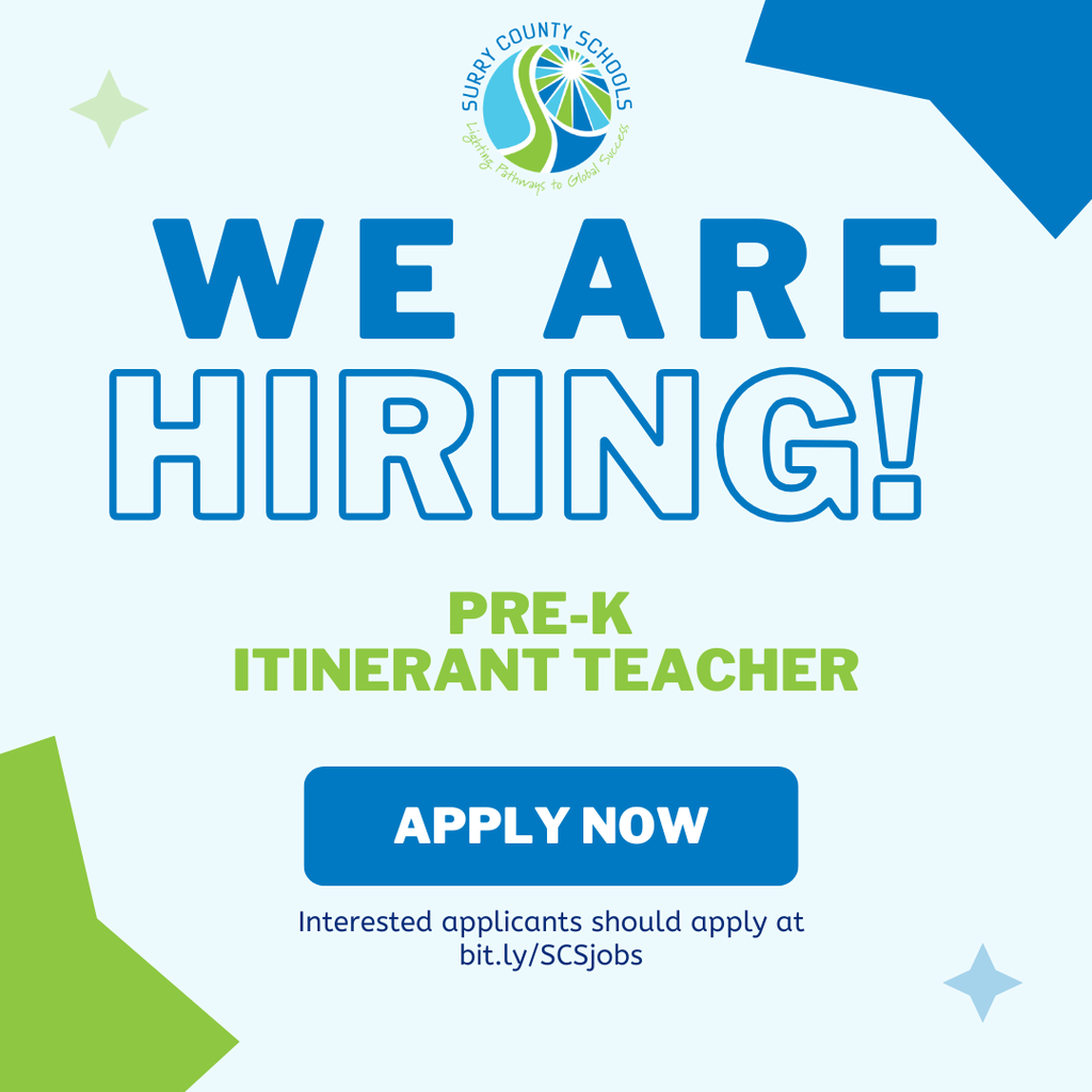 flyer for pre-k itinerant teacher job opening
