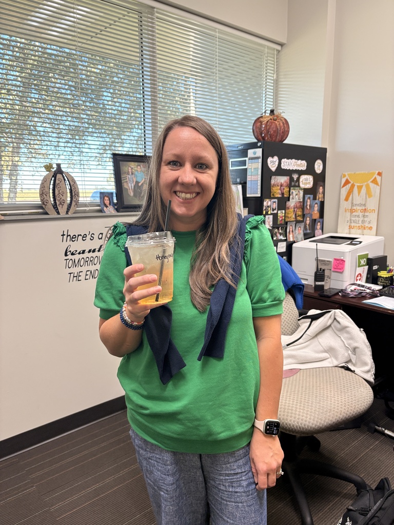 For the second week of October: Principal Appreciation Month. The staff at Rockford Elementary gifted Mrs. Waters and Mrs. Queen a coffee from Grounded. Your staff loves you a "latte"
