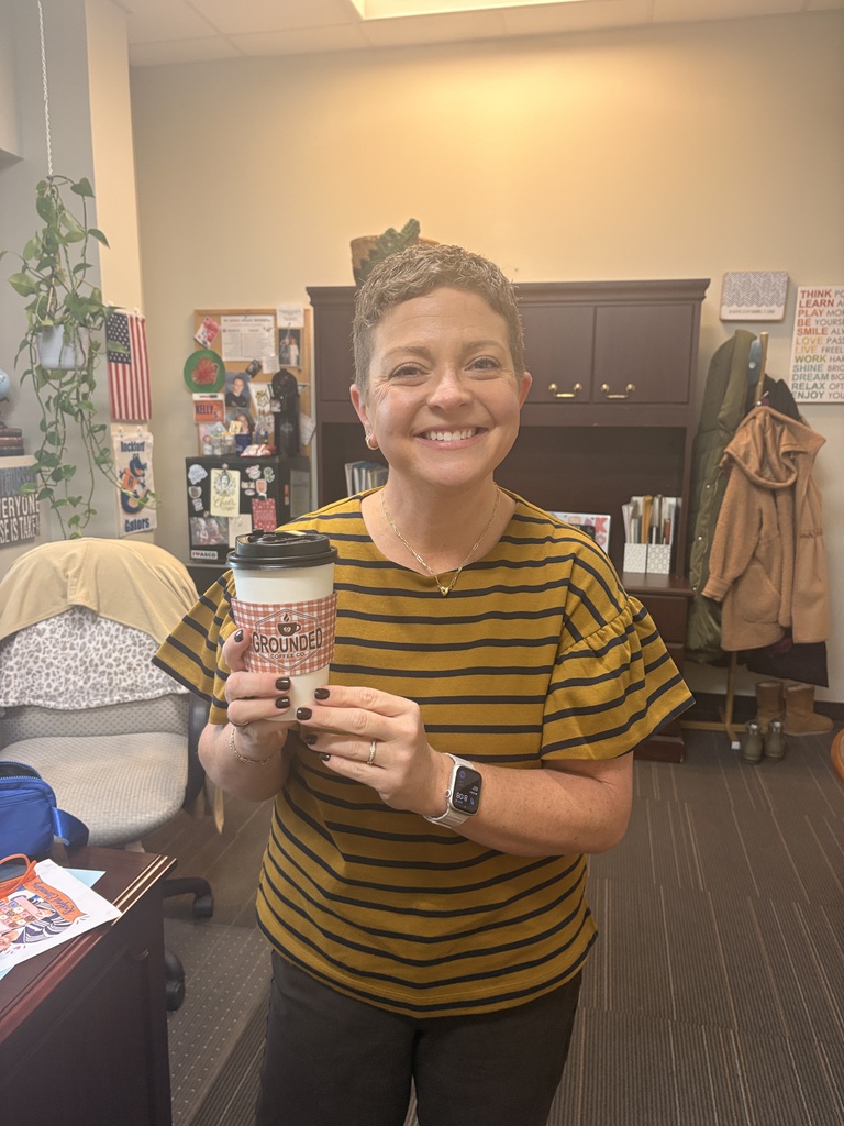 For the second week of October: Principal Appreciation Month. The staff at Rockford Elementary gifted Mrs. Waters and Mrs. Queen a coffee from Grounded. Your staff loves you a "latte"