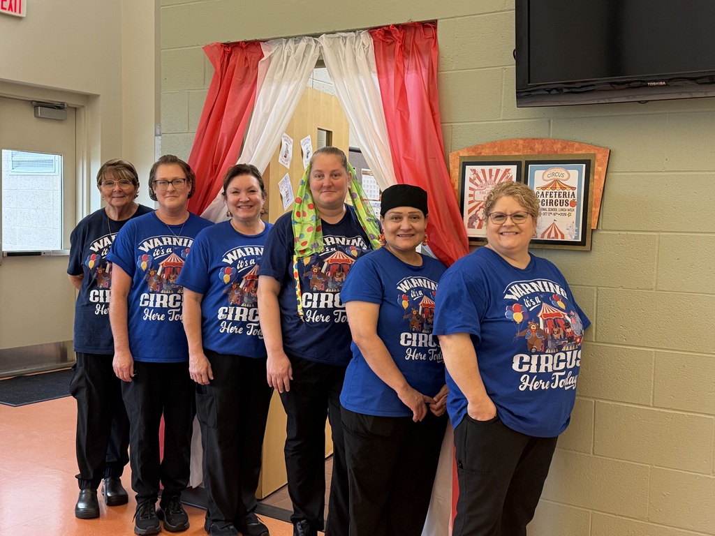 A Big Top Thank You to Our Cafeteria Staff! A huge thank-you to our amazing cafeteria staff for making National School Lunch Week a fun-filled circus celebration! We appreciate the time, creativity, and hard work you put into making this week special for our students. Thank you, Rebecca Combs, Rebecca Gutierrez, Angie Goodwin, Jessica Holder, Vickie Doby, and Elizabeth Ansell, for all you do to keep our Gators happy, healthy, and well-fed! We are so thankful to have such a wonderful cafeteria team at Rockford Elementary. You make our school a great place to be, and we appreciate you more than words can say! Thank you for helping make Circus Week a spectacular success!