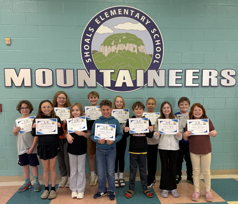 2nd Quarter 4th grade A and A/B Honor Roll