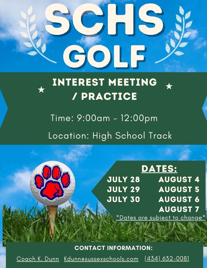 SCHS Golf Team