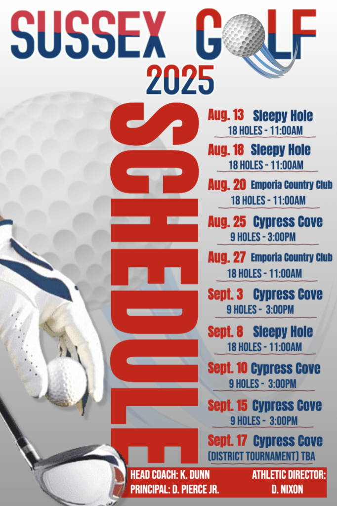 SCPS Golf Schedule