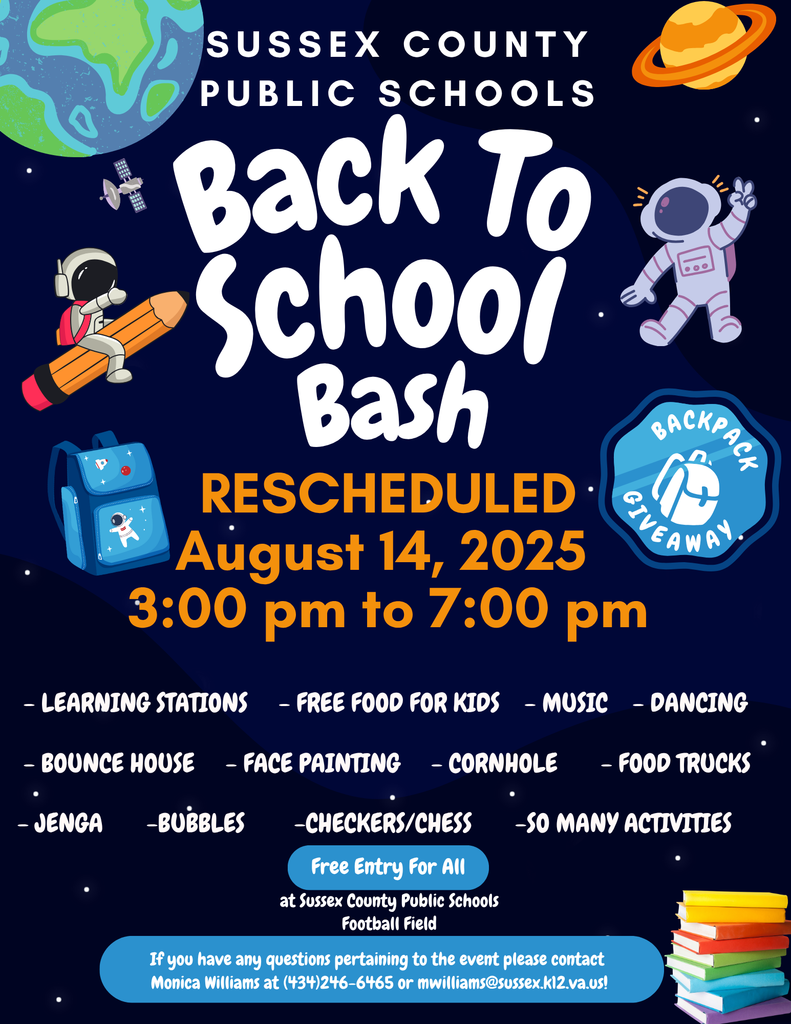 BACK TO SCHOOL BASH RESCHEDULED!!!