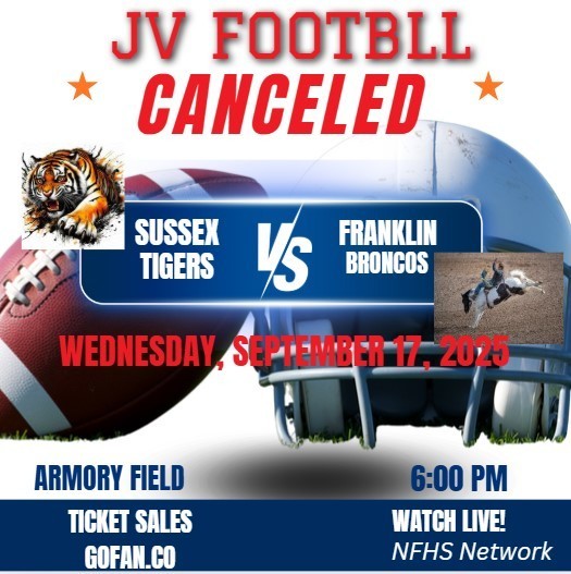 JV Football Game - Canceled!