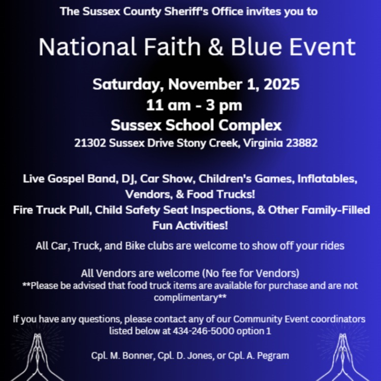 Sussex County Sheriff’s Office Faith & Blue Event