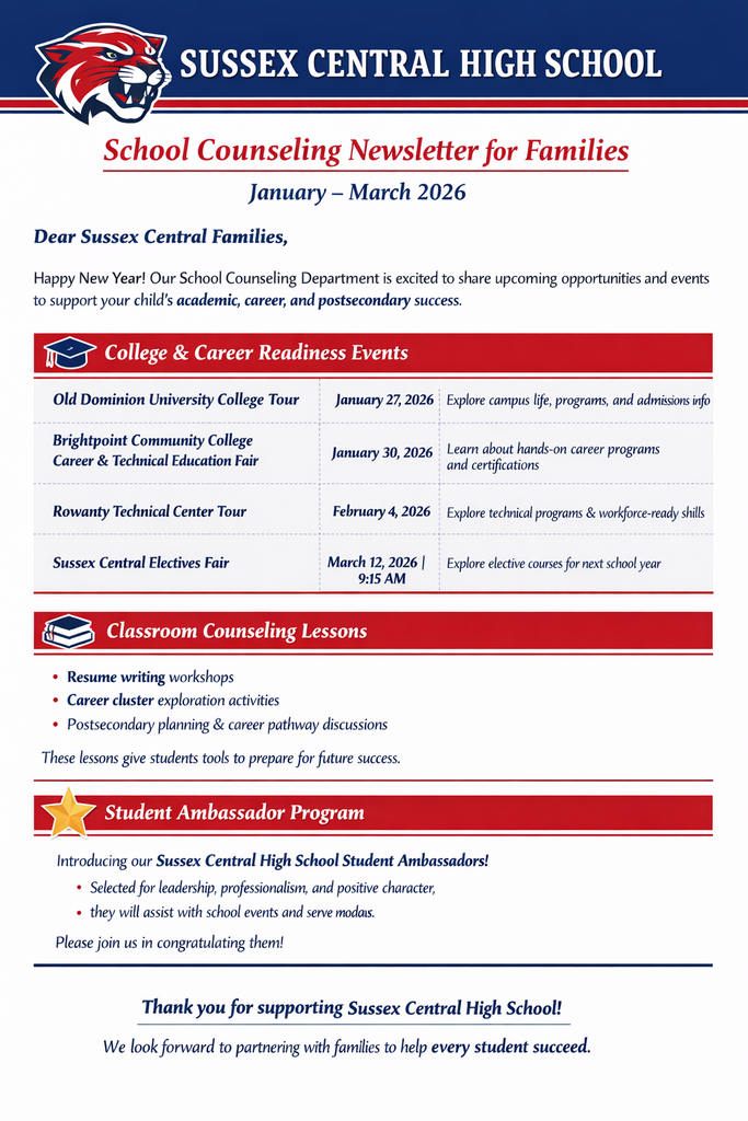 SCHS Counseling Newsletter!