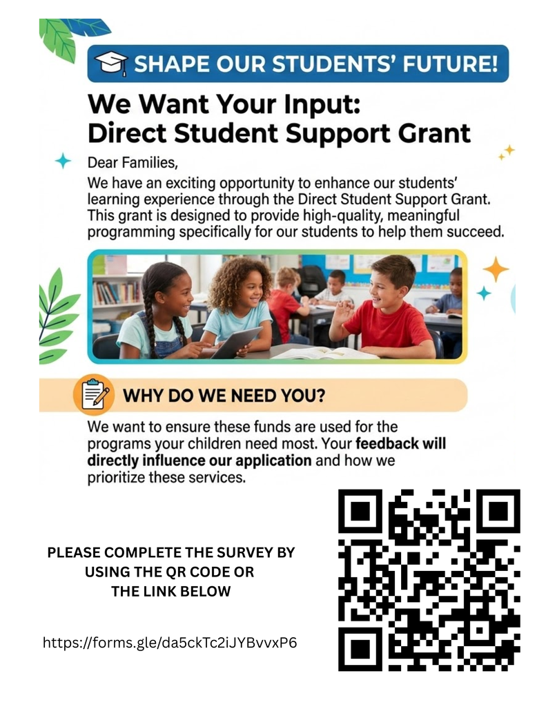 Parents, we want your input on a New Student Support Gran