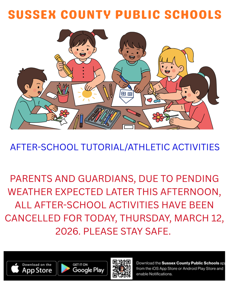 ALL AFTER-SCHOOL ACTIVITES HAVE BEEN CANCELLED FOR TODAY: