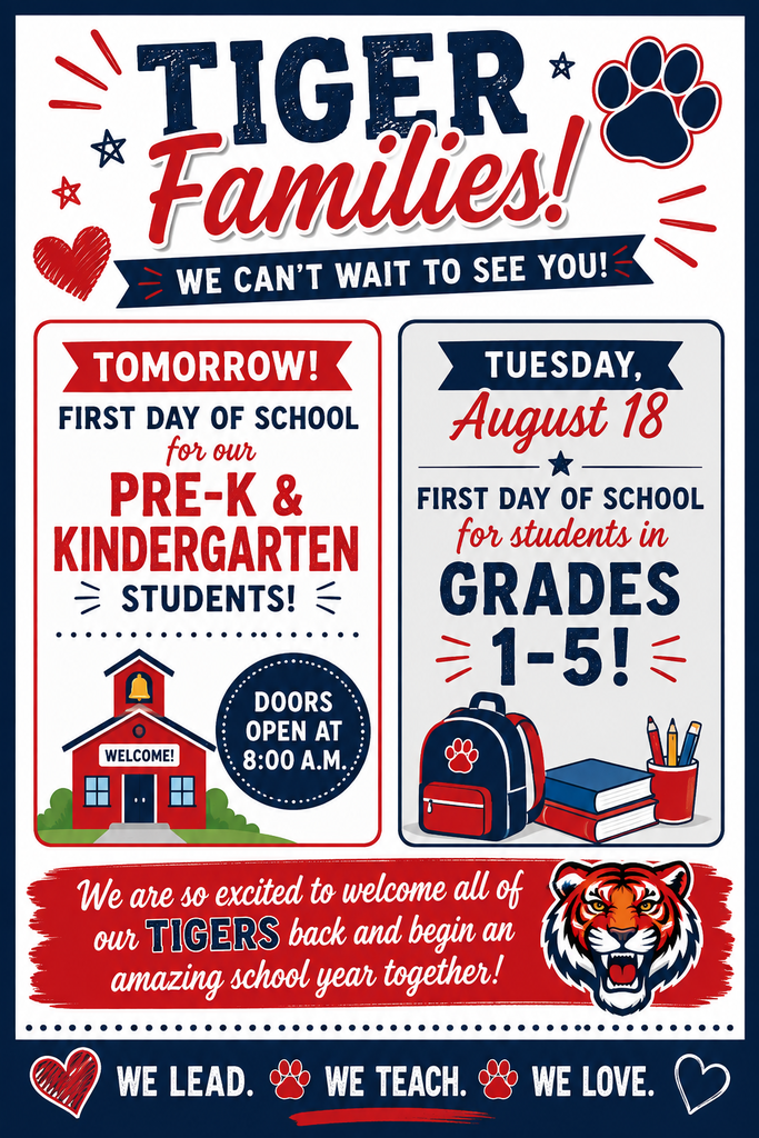 First Day of School Reminder