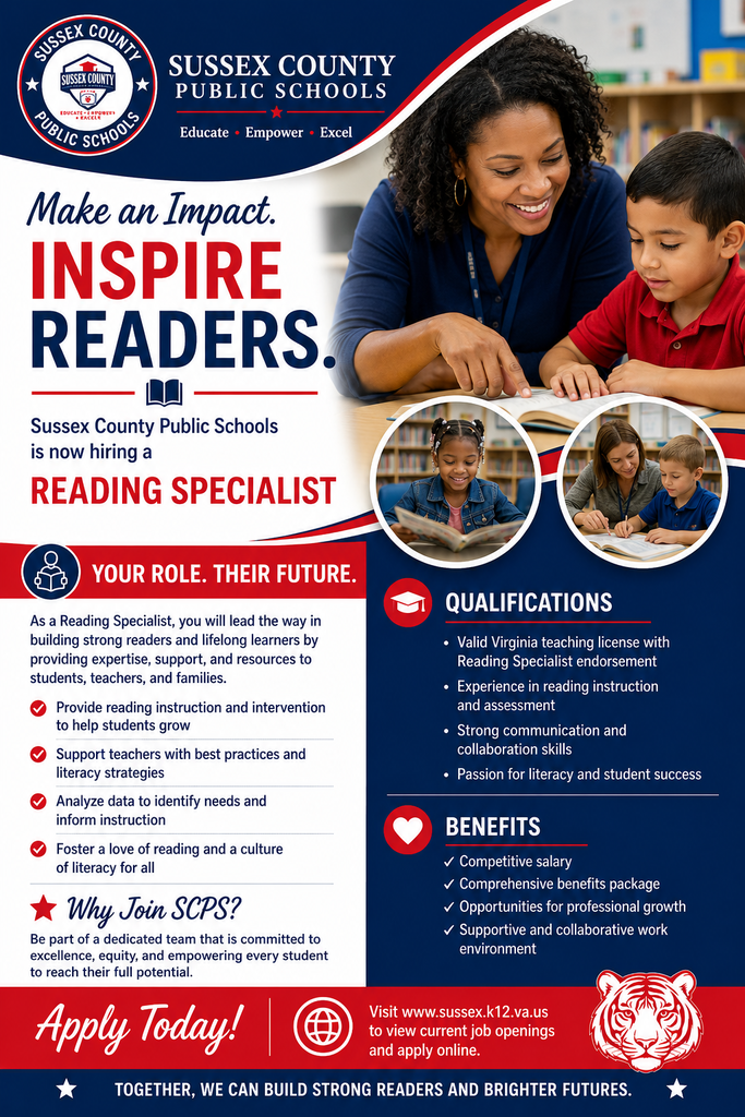 SCPS is looking for a Reading Specialist.
