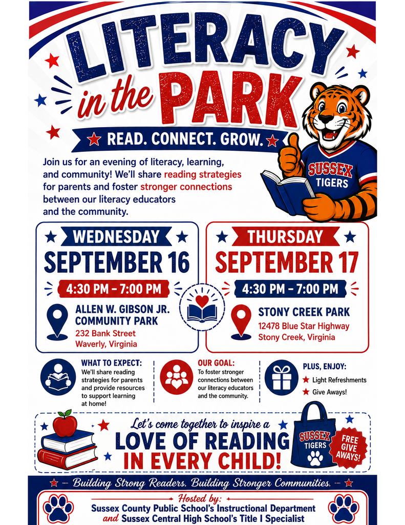 Literacy in the Park on September 16 and 17th.........