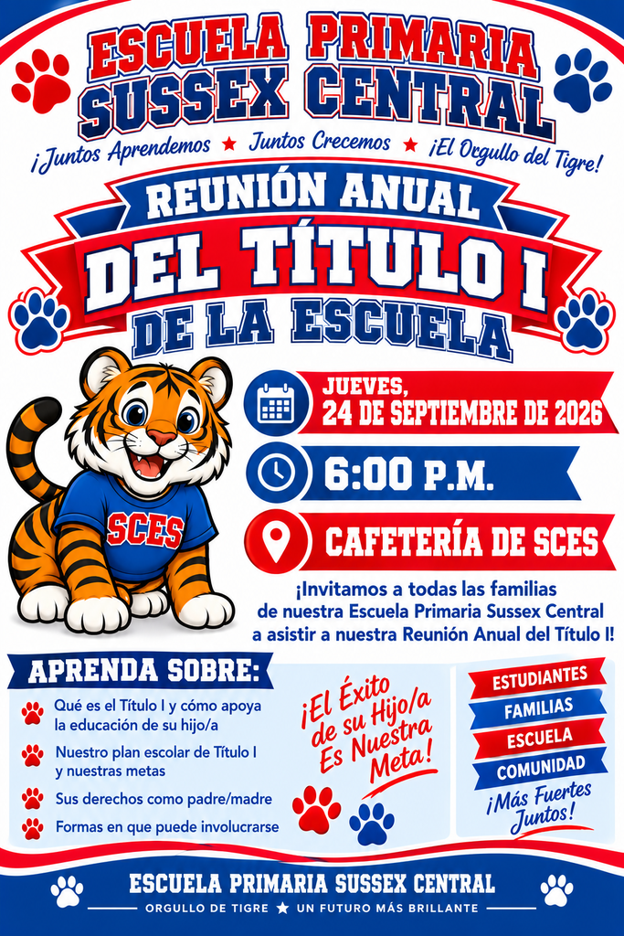 Sussex Central Elementary School's Annual Title I Meeting