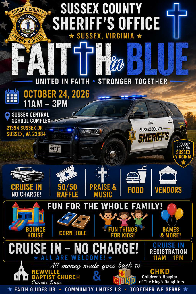 Faith in Blue Community Event on October 24, 2026....