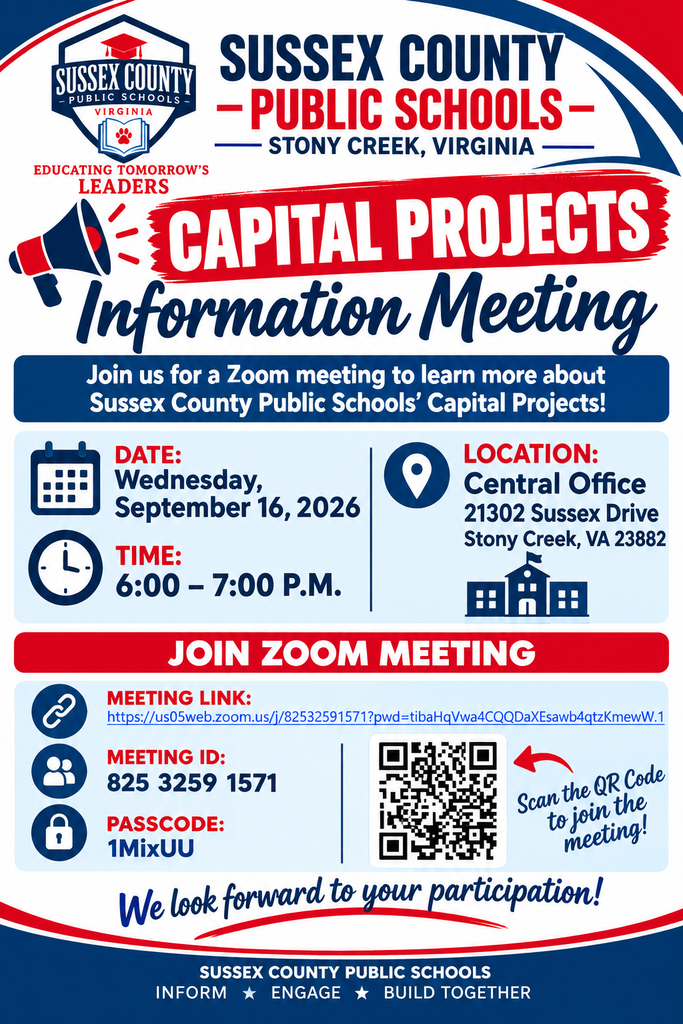 SCPS invites you to our Capital Projects Information Meeting today at 6:00 p.m.