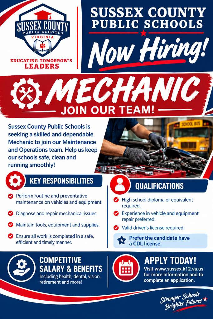 SCPS is looking for a skilled Mechanic to join our Operations and Maintenance Team