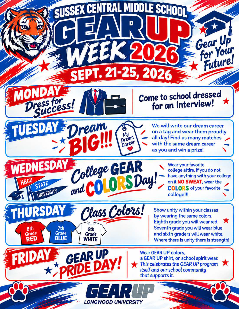SCMS: It's GEAR UP WEEK.........