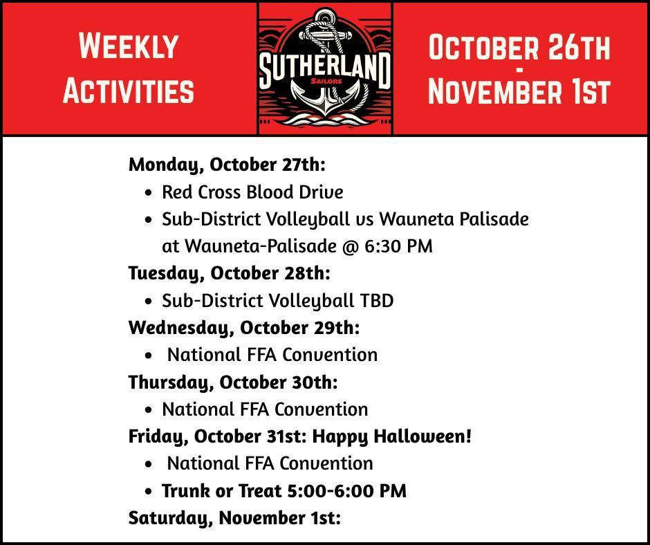 October 26th-November 1st