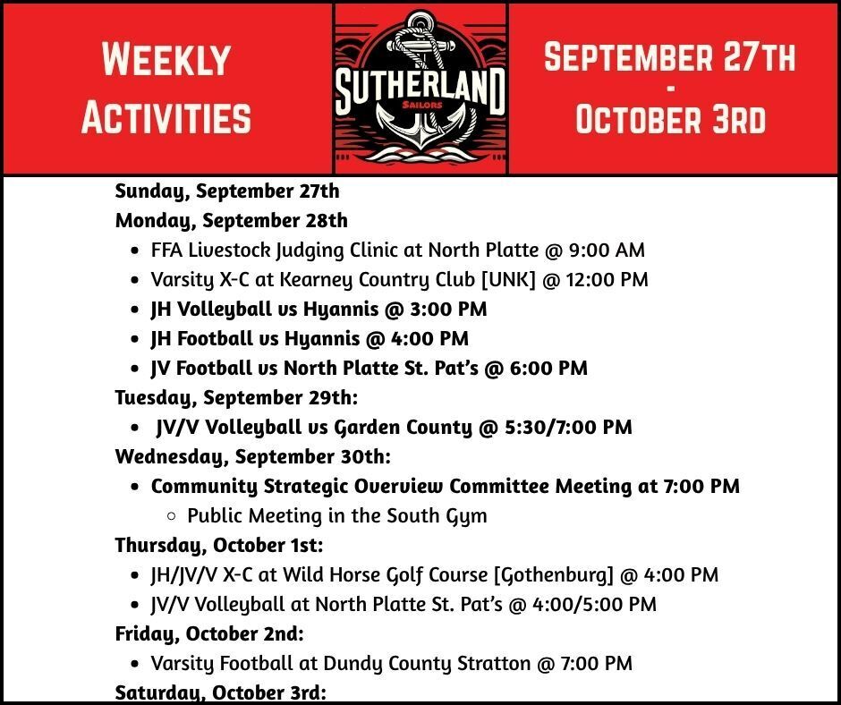 September 27 - Oct 3