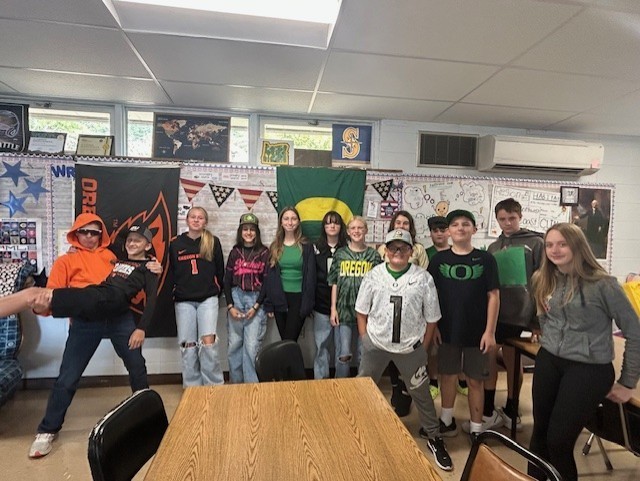 Ducks Vs. Beavers day at Sutherlin Middle School