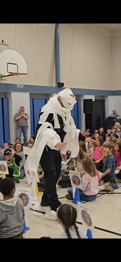 Officer McGarvey dressed up like a mummy