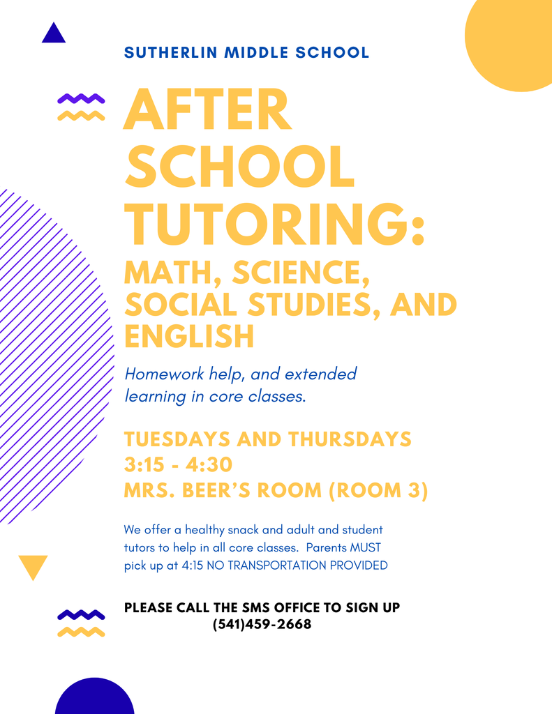 After School Tutoring option
