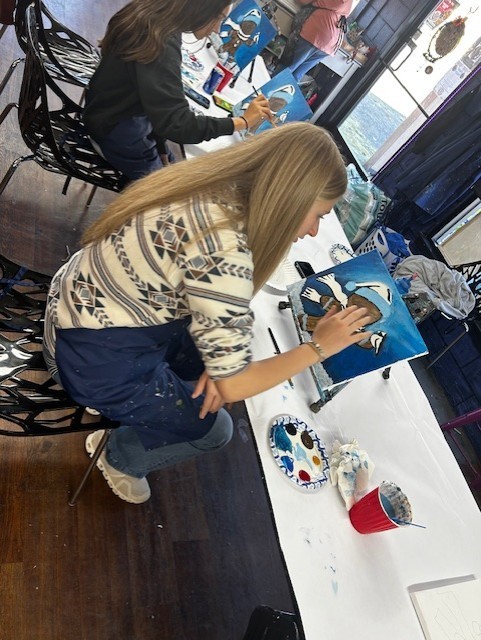 Kelsie McKnight hard at work.