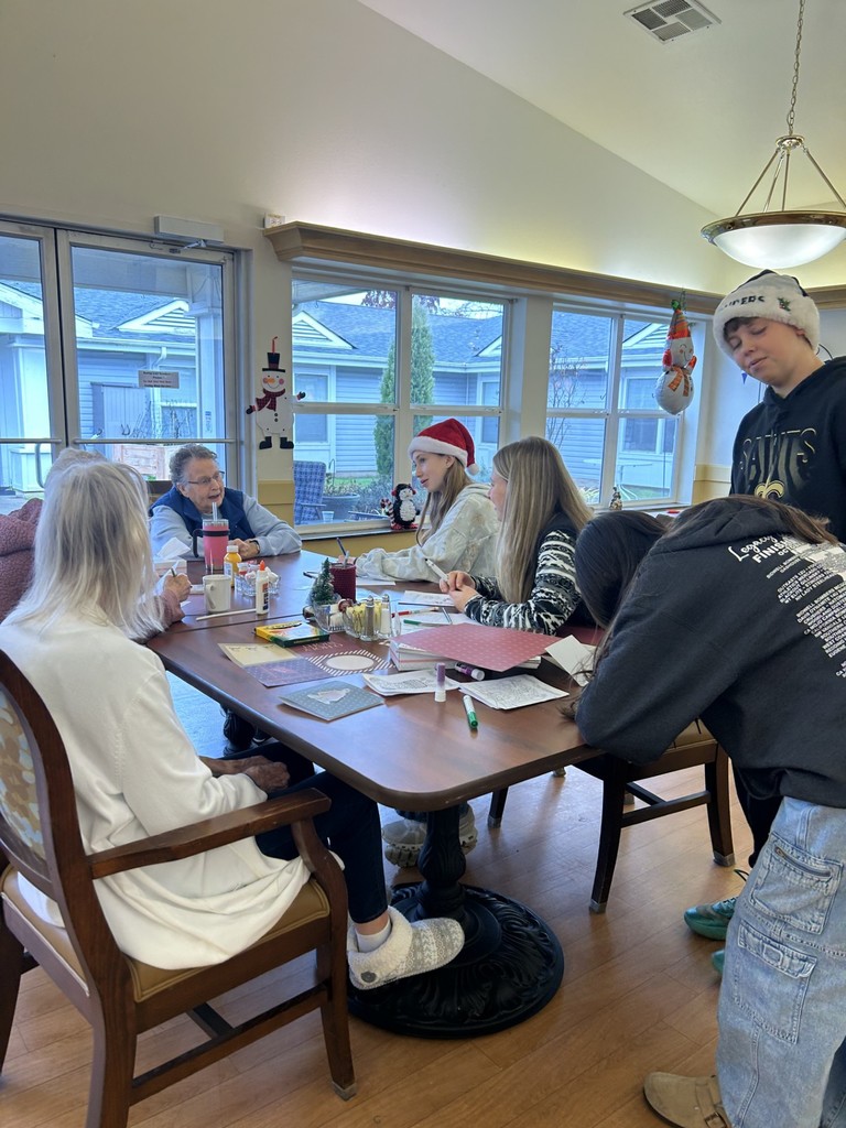 SMS leadership kids visited residents at Applegate. 