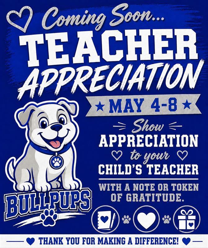 Teacher Appreciation Week is Coming May 4-8 Flyer