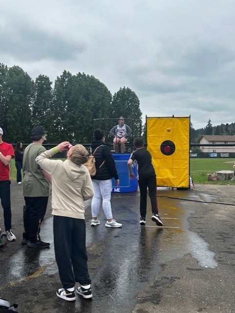 Ms. Bell in the Dunk Tank
