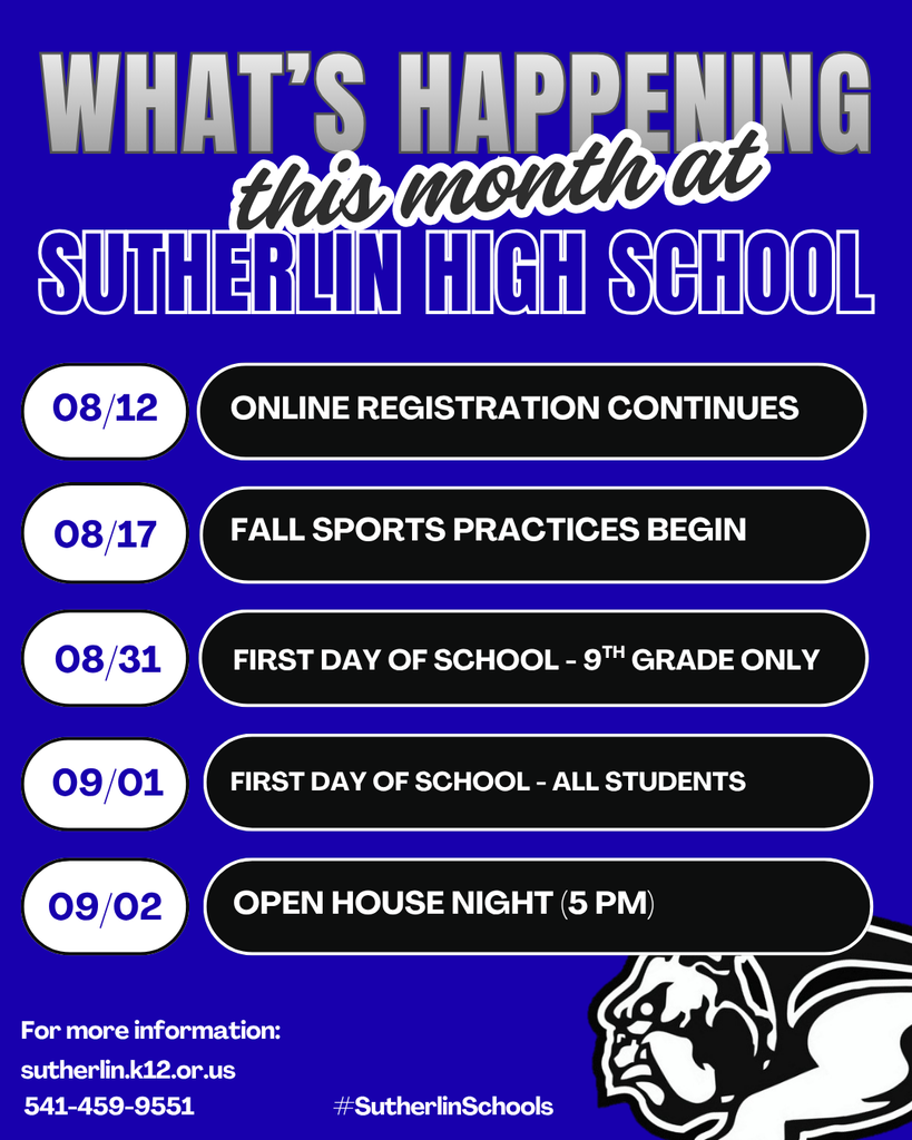 What Happening at SHS Flyer (8.12.2026)
