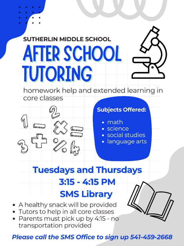 Starting September 29th! After School Tutoring