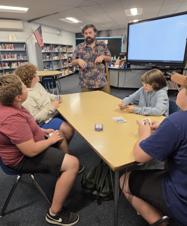 Mr. Buier's Strategic Games class is learning to play an oldie but goodie, Rummy!