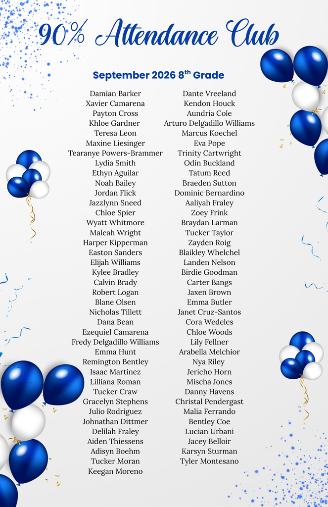 Congratulations to Septembers 90% Club