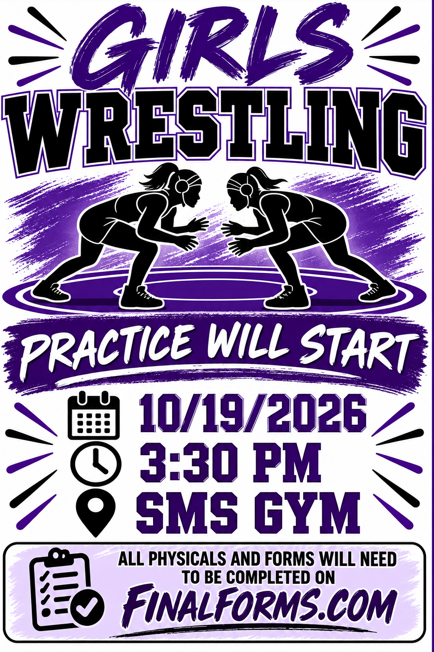 Girls Wrestling starts next week!