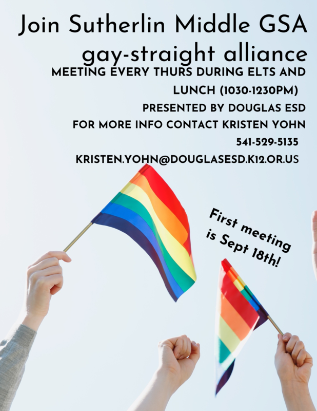 Sutherlin Middle GSA flyer