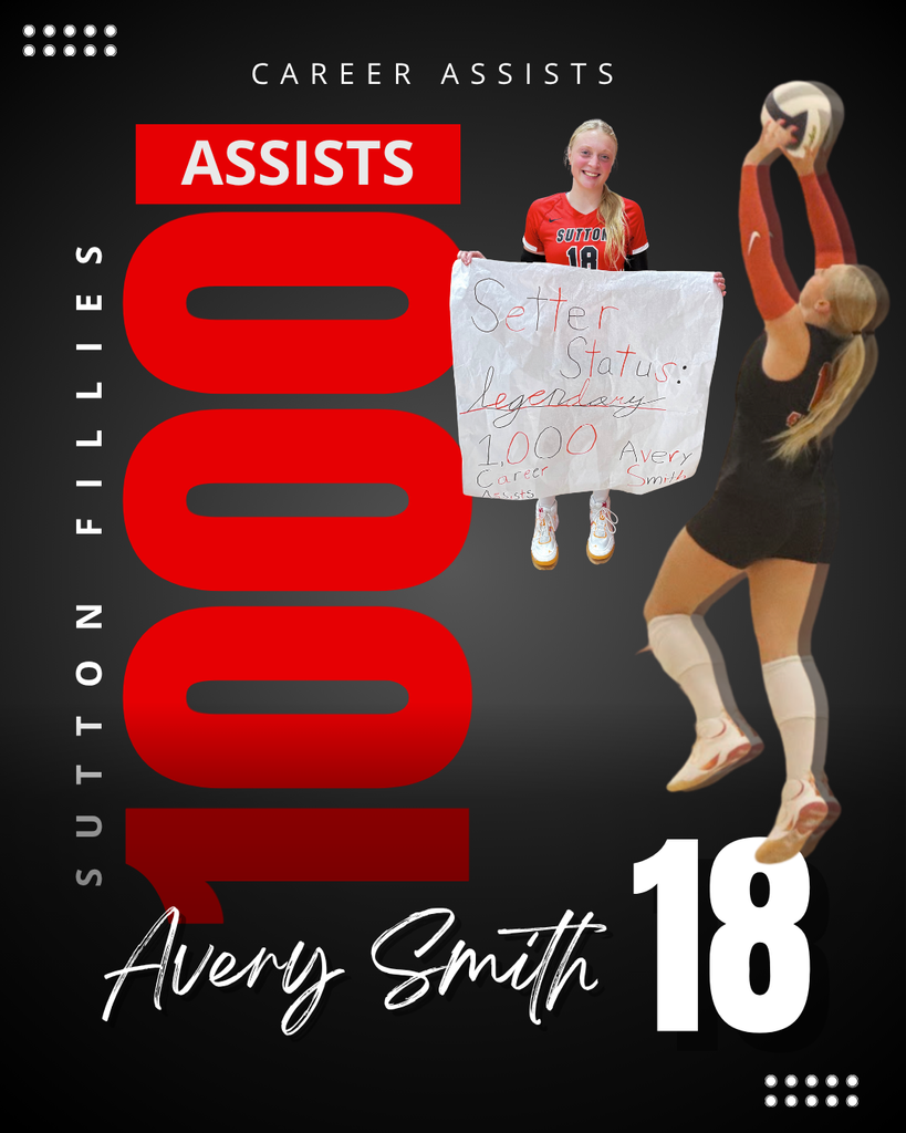 Avery Smith reached 1000 assists this year!