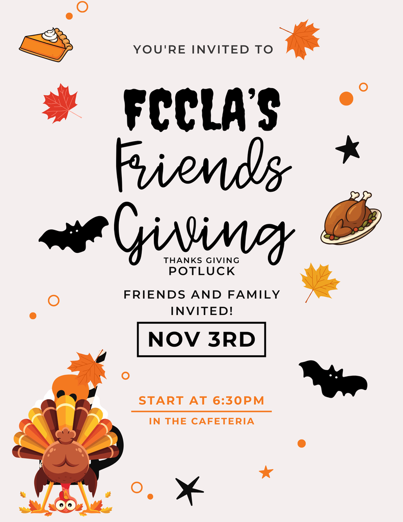 Orange Black Illustrative Halloween Party Invitation Flyer