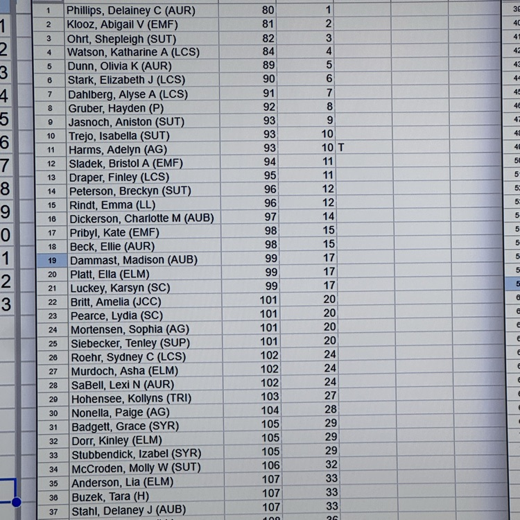 image 1 girls district golf results