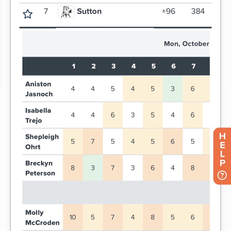 Sutton Team Scores Image